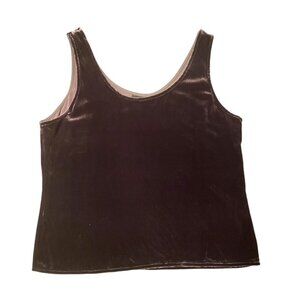 Eileen Fisher Sleeveless Shell Tank Top Silk Blend Size Large Purple